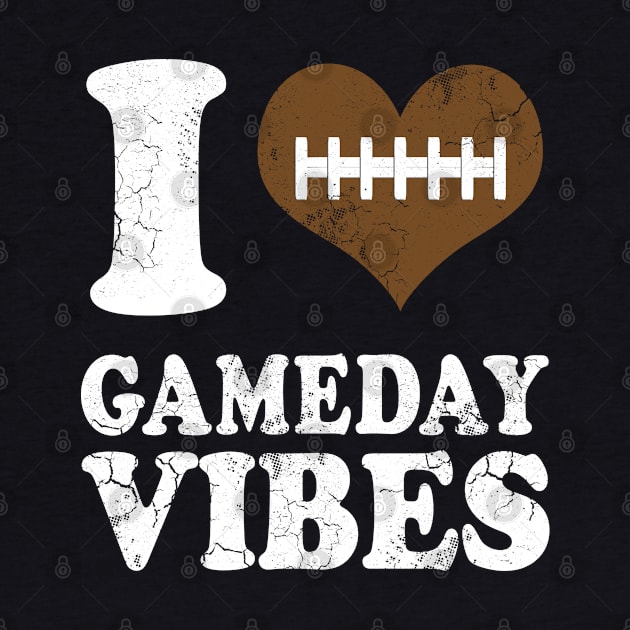 I Love Gameday Vibes Football Sports by E